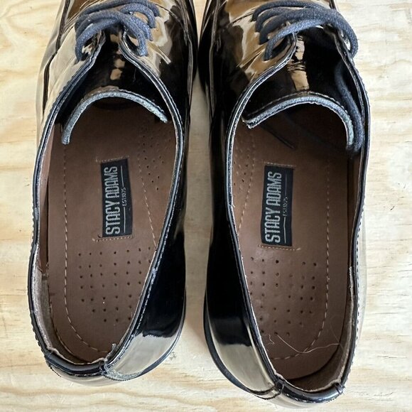 Stacy Adams Oxfords Leather Dress Shoes Mens 8.5 23109-63 Black - Picture 5 of 7